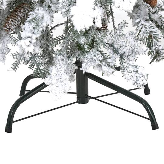4ft. Pre-Lit Flocked Montana Down Swept Spruce Artificial Christmas Tree with Clear LED Lights